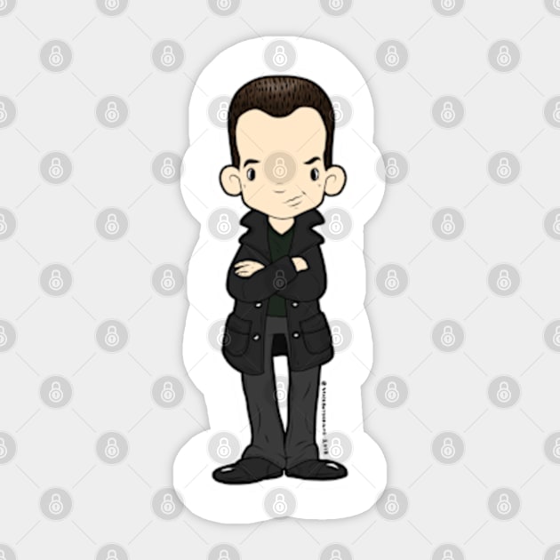 9th Doctor Sticker by SpacebatDesigns 